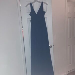 Elegant Blue Sleeveless Dress